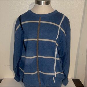 MASSOTI Men’s Italy Wool Blend vintage crewneck